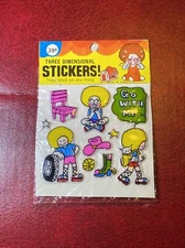 Vintage Three Dimensional /Puffy Sticker Sealed￼Package