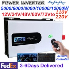 Pure Sine Wave Inverter 12V 24V 48V 60V 72V 110V 220V Solar Off Grid Inverters