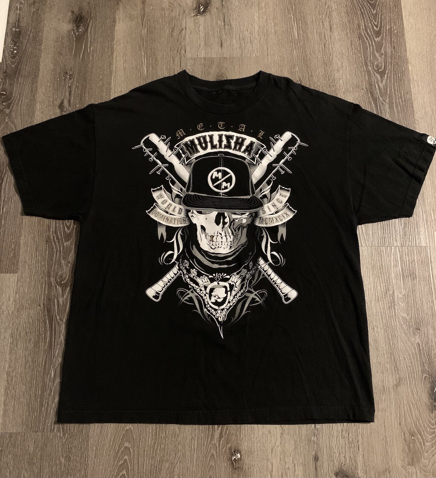Metal Mulisha T-Shirt XL Skull Skelton Graphic Tee Vintage Short Sleeve  Black | eBay
