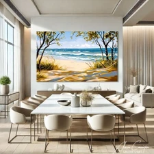 Large Beach Canvas Prints Wall Art Peaceful Prints Wall Art Canvas Landscape