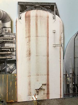 N Scale Scratch Built ''The White Rusty Tank'' Industrial Front/Flat background