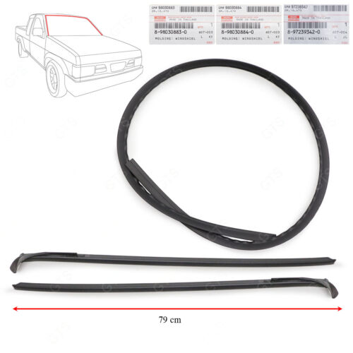Set Front Windshield Reveal Molding Seal Rubber For Isuzu D-Max Dmax 2003 2010 - Picture 3 of 9