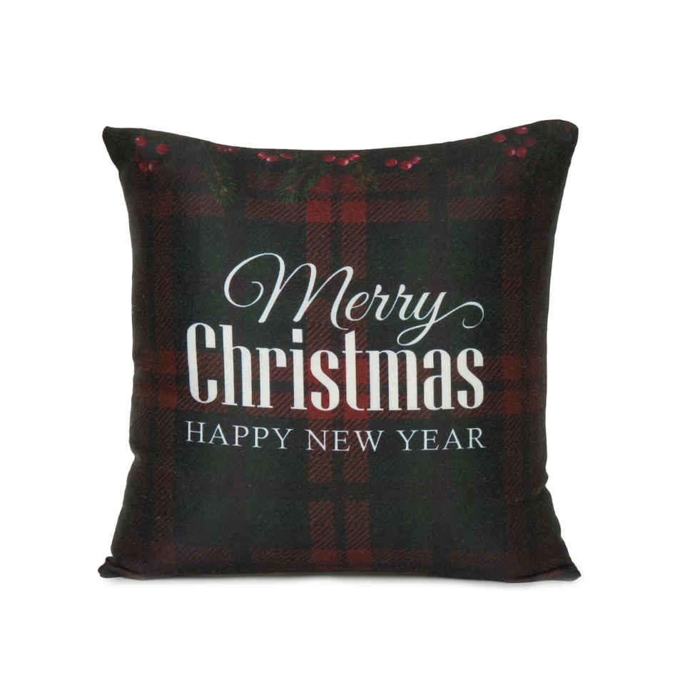 Диванная наволочка Marry Christmas наволочка декоративная черная красная клетчатая подушка - Изображение 2 из 4