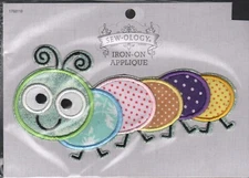 Sew-ology - Iron On Applique Patch 1768118 Whimsical Colorful Caterpillar