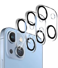 3 Pack Rear Camera Lens Protectors Tempered Glass iPhone 14 iPhone 15 & 15 Plus