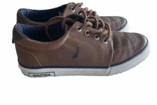 Nautica ZBEI Nautica Boys Youth Brown Loafers Boat Deck Shoes Size 2