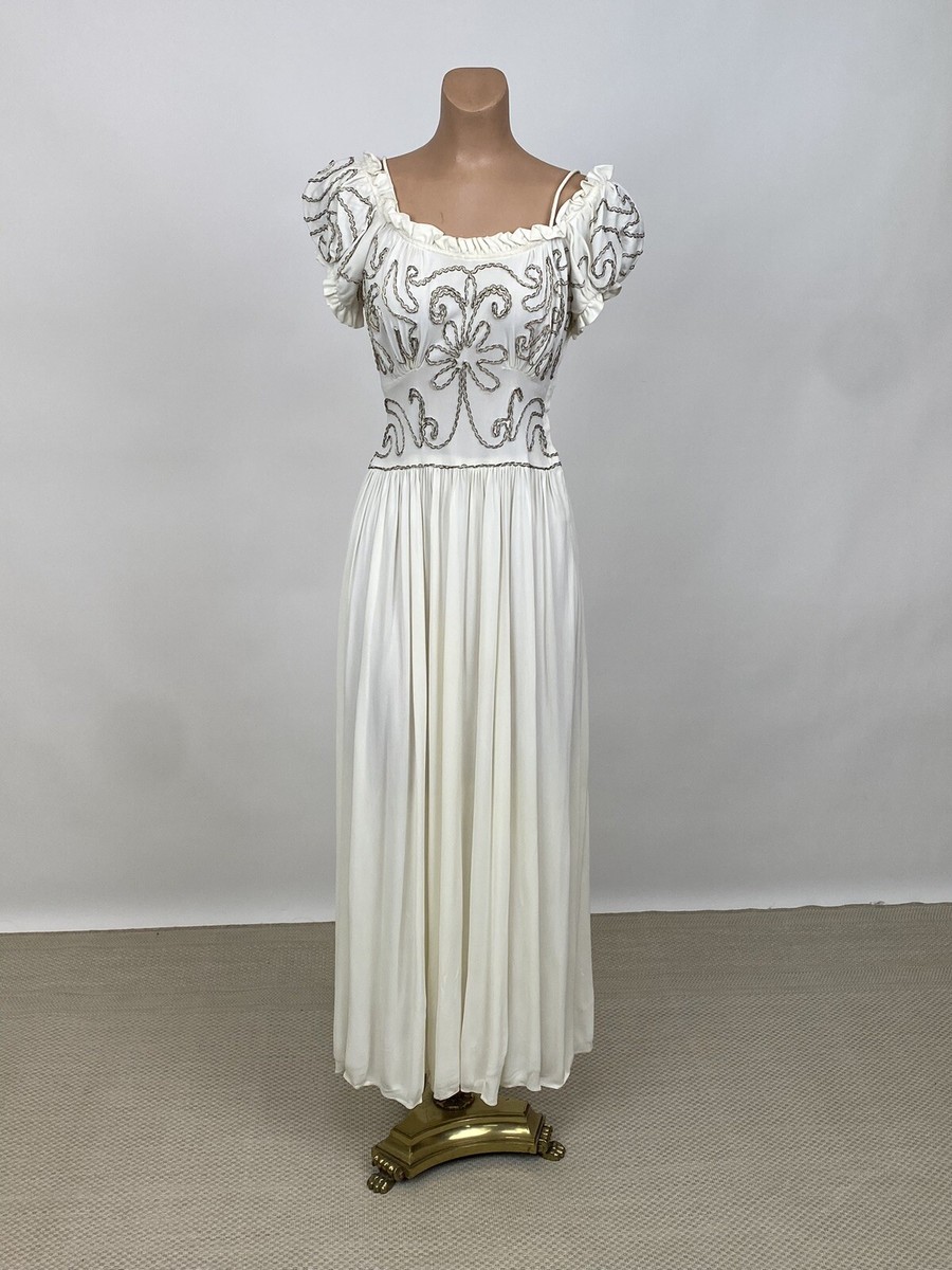 1940s off the shoulder dress Stunning 1940s off Shoulder Tulle Ball Gown Ink Blue ~ Old Hollywood Evening Dress ~ Vintage Bridal Alternative ~ Complete Ensemble