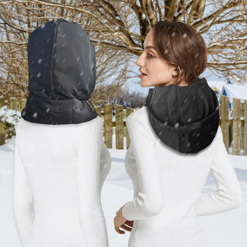 Electric Heated Scarf with Hood Rechargeable Cordless Neck Heating Pad Wrap - Image 2 of 4