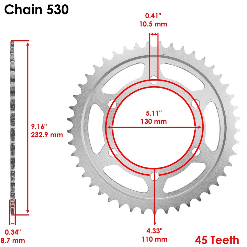 Red O-Ring Drive Chain & Sprocket Kit for Yamaha R1 YZF-R1 2004-2008 | eBay