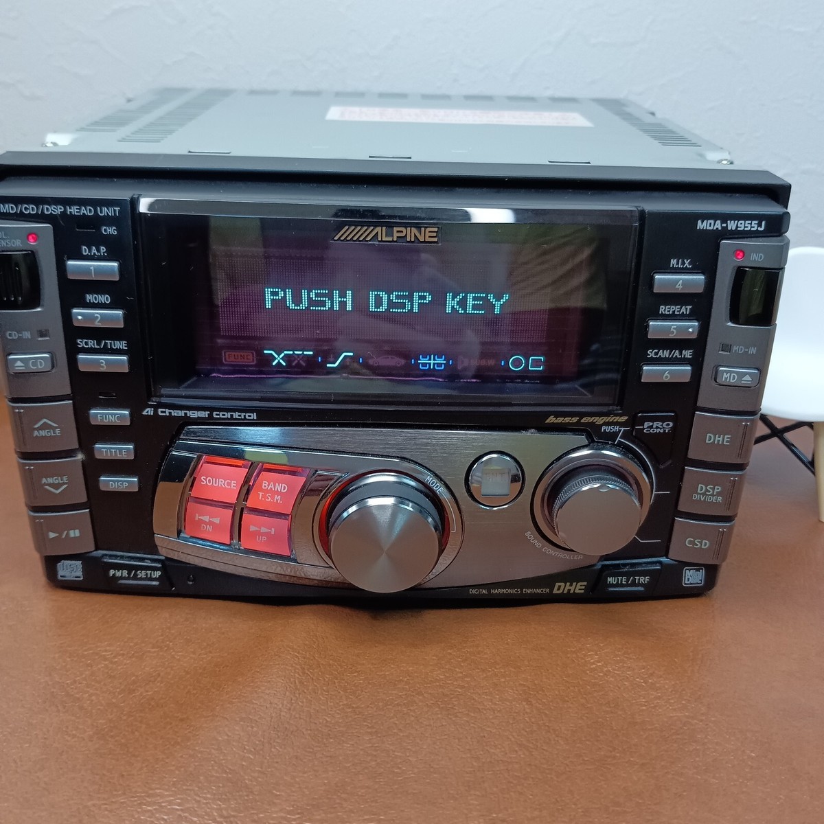Alpine MDA-W955J 2DIN CD MD Car Audio DSP RCA Preout EQ Bass with