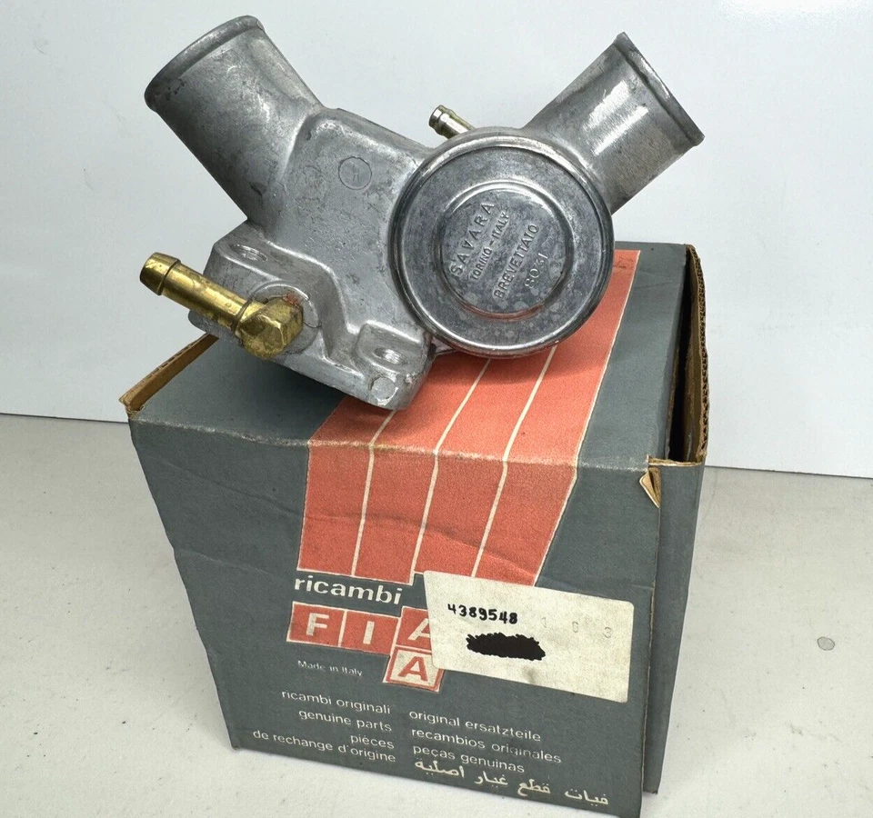 Conjunto de termostato genuino OEM Fiat 128 4389548 doble grifo 1975-1979 nuevo de colección Foto 2 de 4