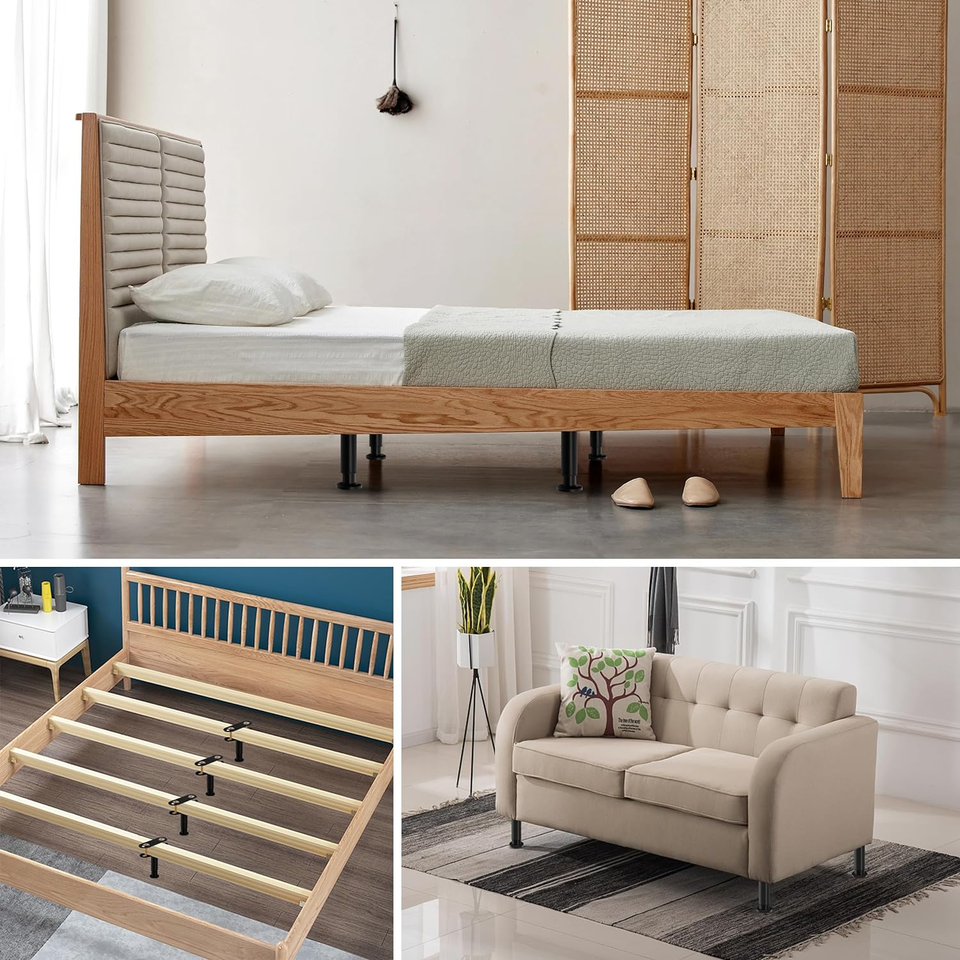4Pcs Bed Support Legs Adjustable Height Metal Bed Frame Support Legs 7
