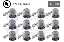 6" Inch Remodel Recessed Can Light Housing - IC Air Tight LED (12 Pack)
