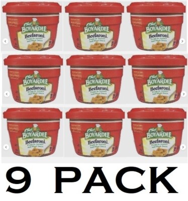 9x Chef Boyardee BEEFARONI Pasta in Tomato & Meat Sauce 7.5 Oz - 9 PACK