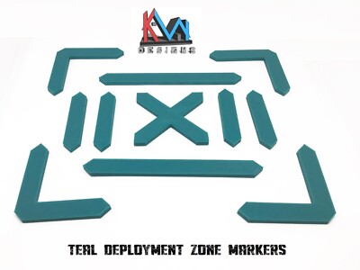3D Printed - Deployment Zone Markers - (Green, Blue, Red, Orange, Teal)