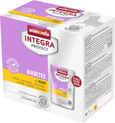 Animonda INTEGRA PROTECT Katzenfutter Nass Diabetes Mit Huhn (8 X 85G), Vom Tier