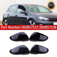 Mirror Covers MK6 GTI GTD R Touran Gloss Black Carbon Look