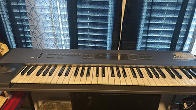 Korg N364 61-Key Music Workstation Synth Action Electronic Keyboard, Gray