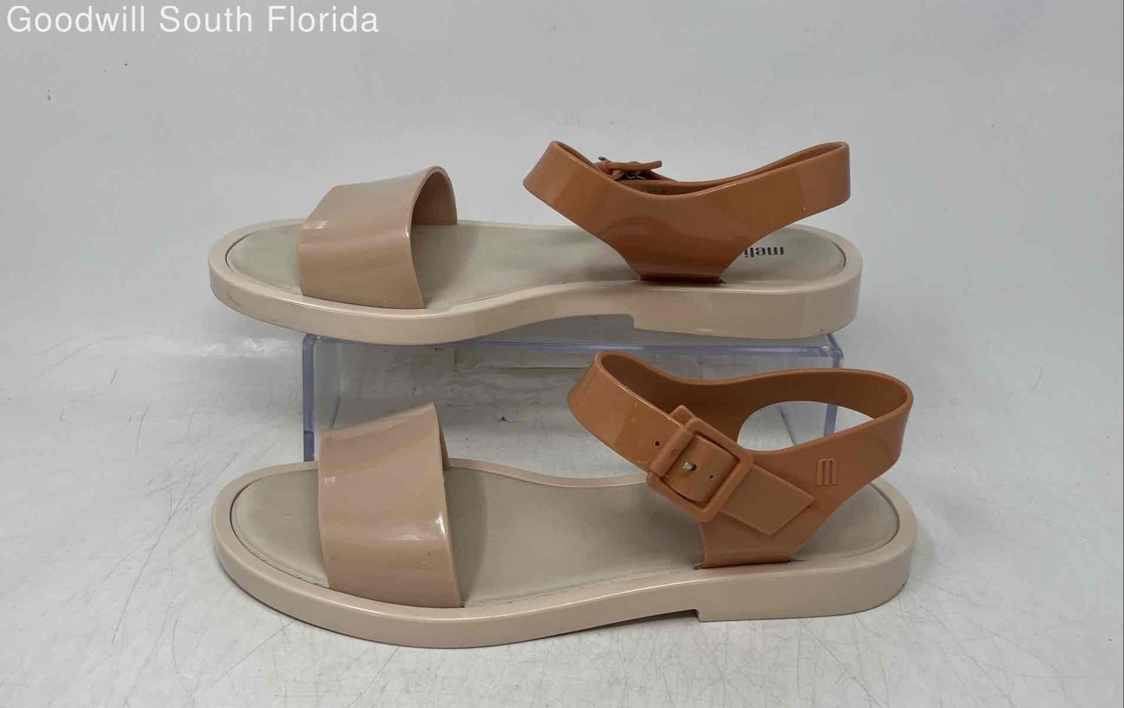 Melissa Womens Mar Multicolor Open Toe Buckle Flat Slingback Sandals Size 8