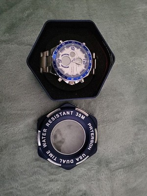 Herren Uhr Paterson USA Dual Time Resistant Water 30 M