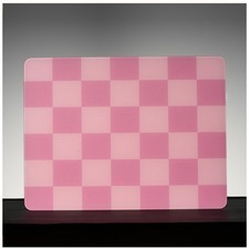 Glass Mousepad, XVX Pink Checkerboard Tempered Large 16L x 12W inches,