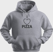 Funny Unisex Hoodie Hooded Sweatshirt Gildan Blend I Love Pizza H0431