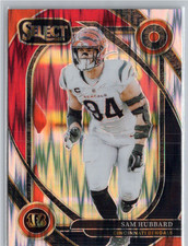 2024 Panini Select Black & Red Shock Prizm #292 Sam Hubbard Bengals