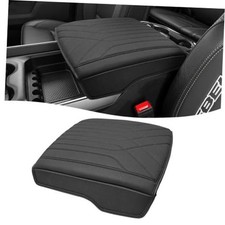 Center Console Armrest Cover for 2019-2026 Dodge Ram 1500 2500 Black Stitch