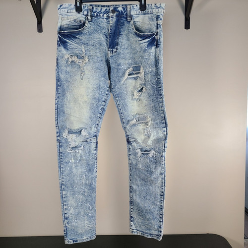 Smoke Rise Jeans Herren 36x32 (Etikett 34x32) Distressed Farbspritzer Acid Wash - Bild 1 von 16
