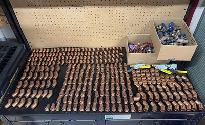Plumbing Lot of Nibco Lee Copper Brass Sweat Fittings 90 Degree Valves Shut Offs