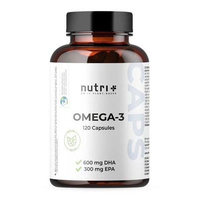 NUTRI-PLUS Omega 3 Kapseln mit EPA & DHA - hochdosierte Omega 3 Fettsäuren - 120 Kapseln