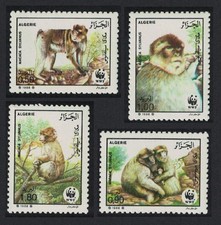 Algeria WWF Barbary Macaque 4v Def 1988 MNH SG#989-992 MI#972-975 Sc#872-875