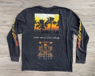 Born X Raised PCH Beach Palm Trees Long Sleeve T-Shirt Mens (2XL) Streetwear Y2K