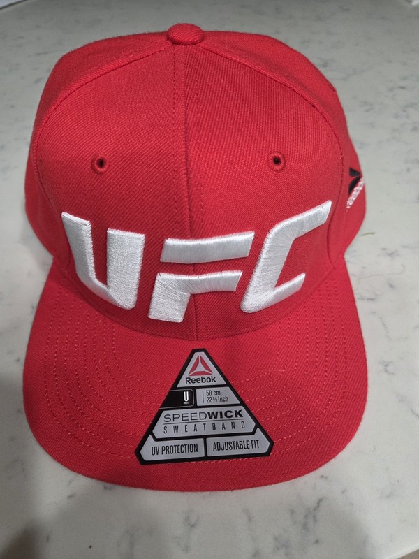 Reebok UFC Red/White Speedwick Adjustable Snapback Cap Hat  