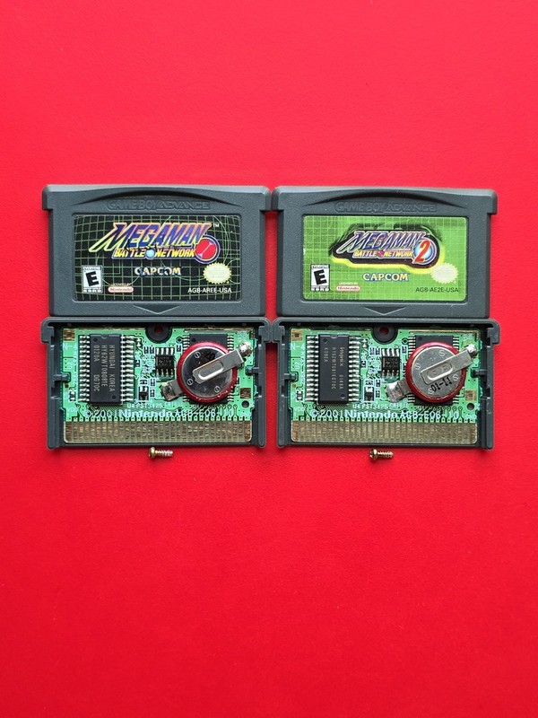 Game Boy Advance Mega Man Battle Network 1 2 Nintendo GBA Lot 2 Authentic Saves