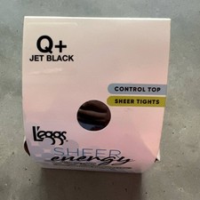 L  eggs Sheer Energy 360 Medium Support Leg Compression Sheer Tights Jet Black Q 