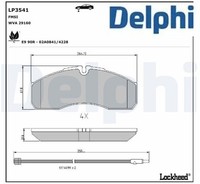 Delphi LP3541 Bremsbelagsatz FüR Scheibenbremse Bremsbelagsatz