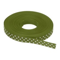 Grosgrain BäNder 10 Yards 0,4 Zoll DunkelgrüN Mit Punkten Band Schleifen Dekor