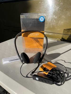 Plantronics Audio 478 USB Stereo Travel Light Headset Headphones Mic Skype
