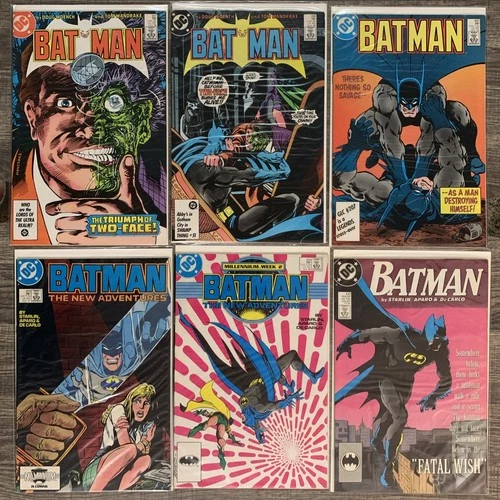 Batman DC Comics Lot of 6 Vintage Comic Books Two-Face Catwoman Robin