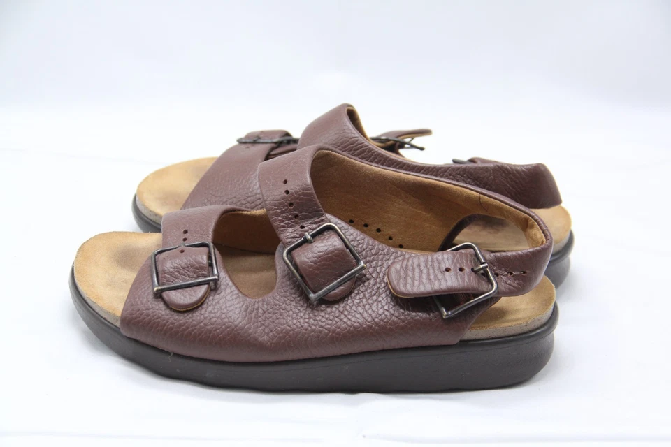 SAS Sandals Women’s Size 6.5 WW Wide Relaxed Amber Brown Strap Tripad Comfort - Image 3 of 4