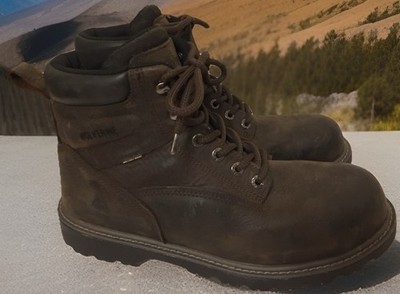 Wolverine Brown Leather EH Steel Toe Work Boot 12 M W10633 6  Floorhand Waterpro