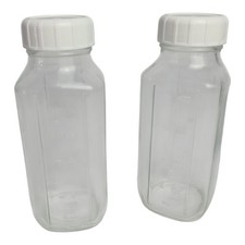Evenflo Glass Baby Bottles - Set Of Two 16 Fl. oz. / 500mL Bottles Screw On Lids