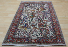 Oriental Carpet Rug Hand Made Wool Vintage Hunting Field Pictorial 6ft x 4ft 2"