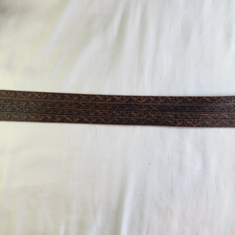 Cinturón Tony Lama Cuero Estrás Mujer 36 Ancho Western Rodeo Vaquero Vaquera Foto 4 de 4