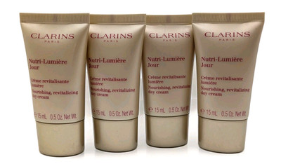 4 Pack - Clarins Nutri Lumiere Jour Revitalizing Day Cream - 0.5 Oz Each NWOB