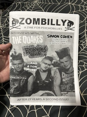 Zombilly #2 Psychobilly Zine 100 Pages The Quakes Demented Are Go Bobby s Bar