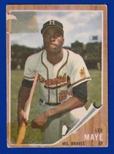 LEE MAYE braves 1962 TOPPS #518 FAIR