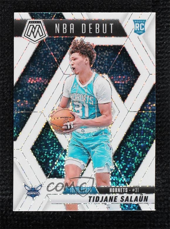 2024 Panini Mosaic NBA Debut White Sparkle Prizm Tidjane Salaun Rookie RC 12po
