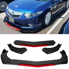 For Acura TLX TSX Front Bumper Lip Spoiler Splitter Body Kit Carbon Fiber Red